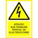 Placuta atentie sub tensiune pericol de electrocutare